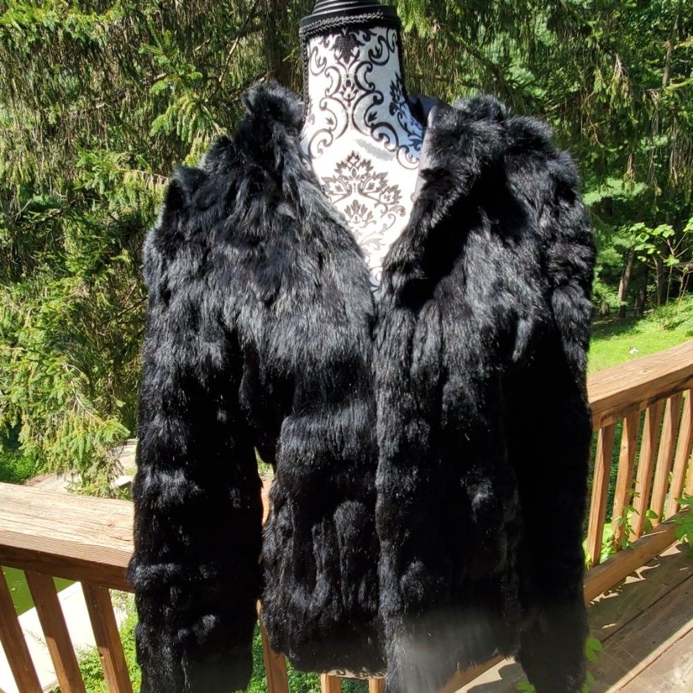 Hooded 100% Rabbit Fur Jacket